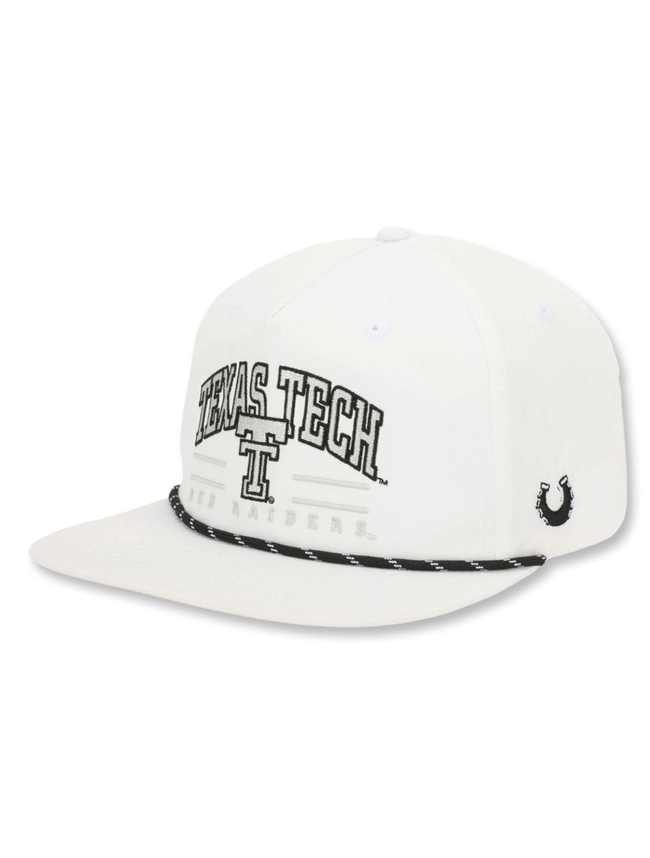 Texas Tech Dark Horse "Silver Arch" White Snapback Cap