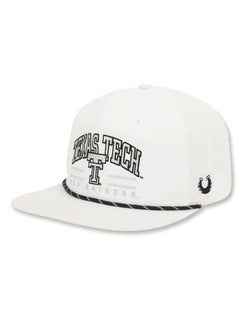 Texas Tech Dark Horse "Silver Arch" White Snapback Cap