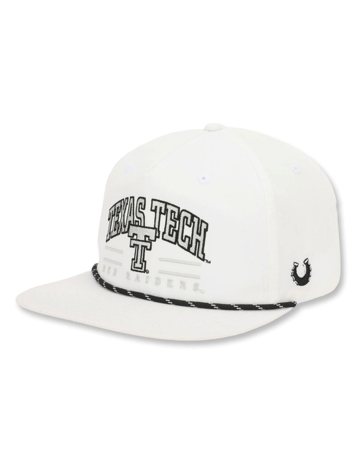 Texas Tech Dark Horse "Silver Arch" White Snapback Cap