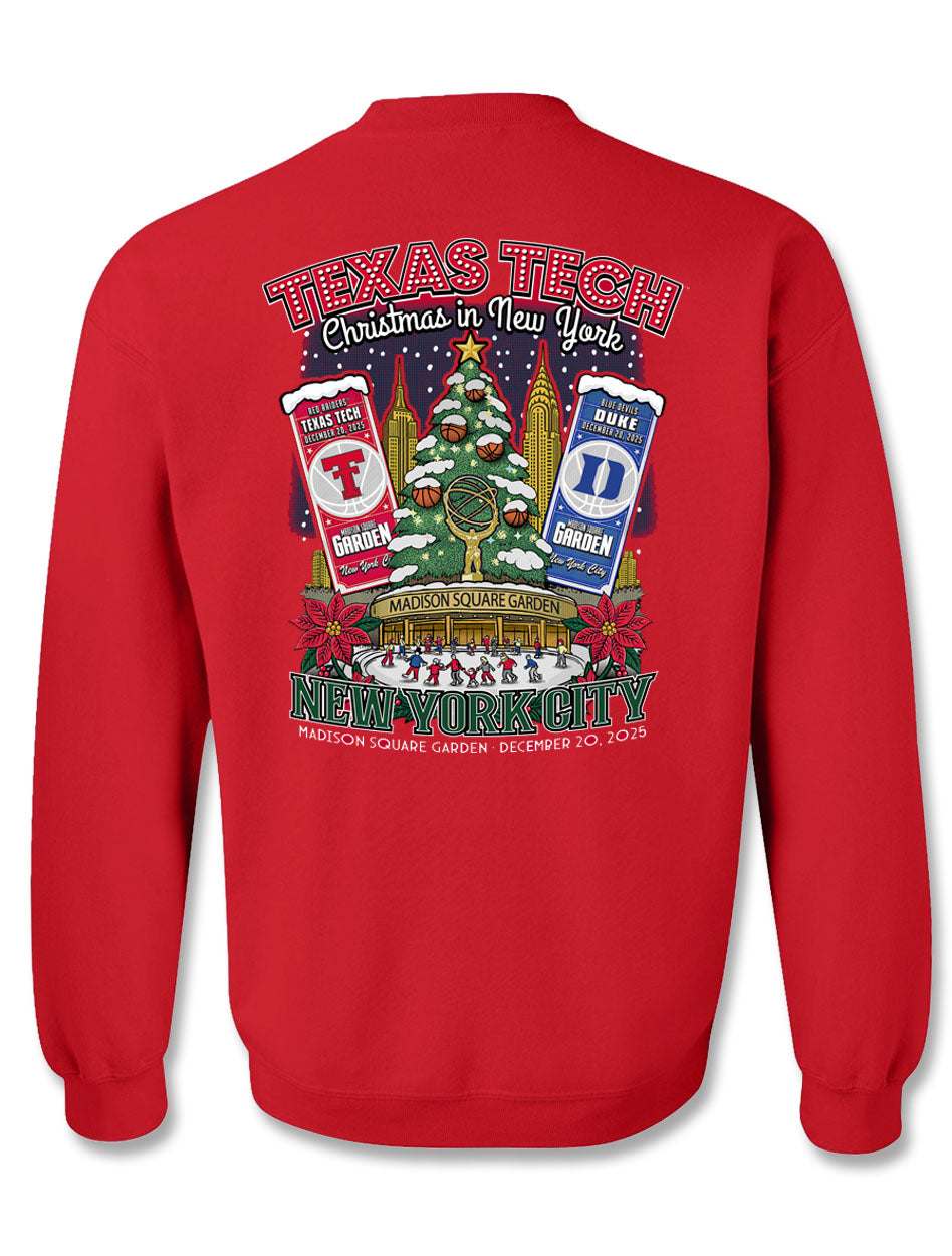Texas Tech "Skate Past Duke" Holiday Crewneck Sweatshirt