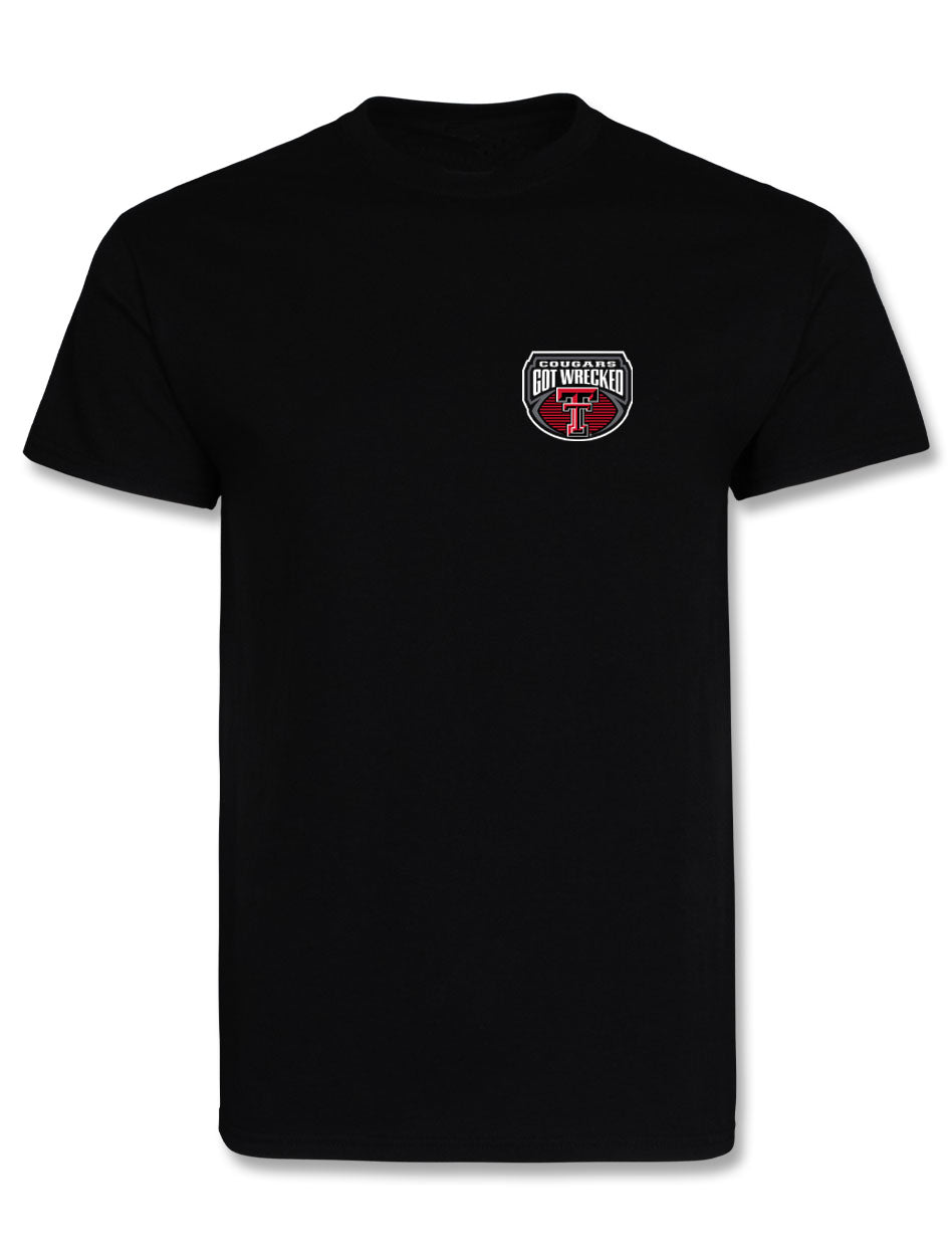 Texas Tech 2025 "Wrecked BYU" Gameday Score Black T-Shirt