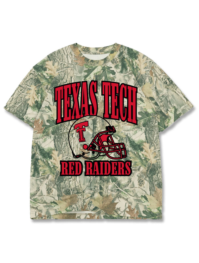 Texas Tech Washed "Camo Helmet" Short Sleeve T-Shirt