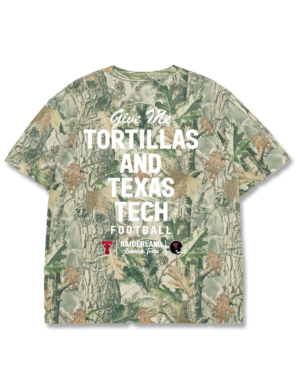 Texas Tech "Give Me Tortillas" Washed Camo Short Sleeve T-Shirt