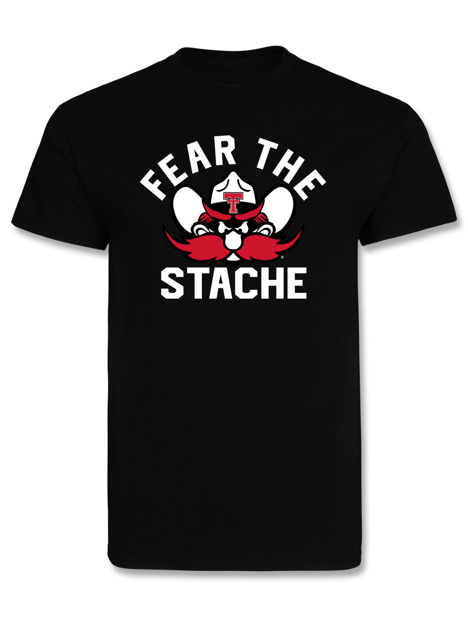 Texas Tech Official Football NIL "Fear the Stache" Jacob Rodriguez Short Sleeve T-Shirt