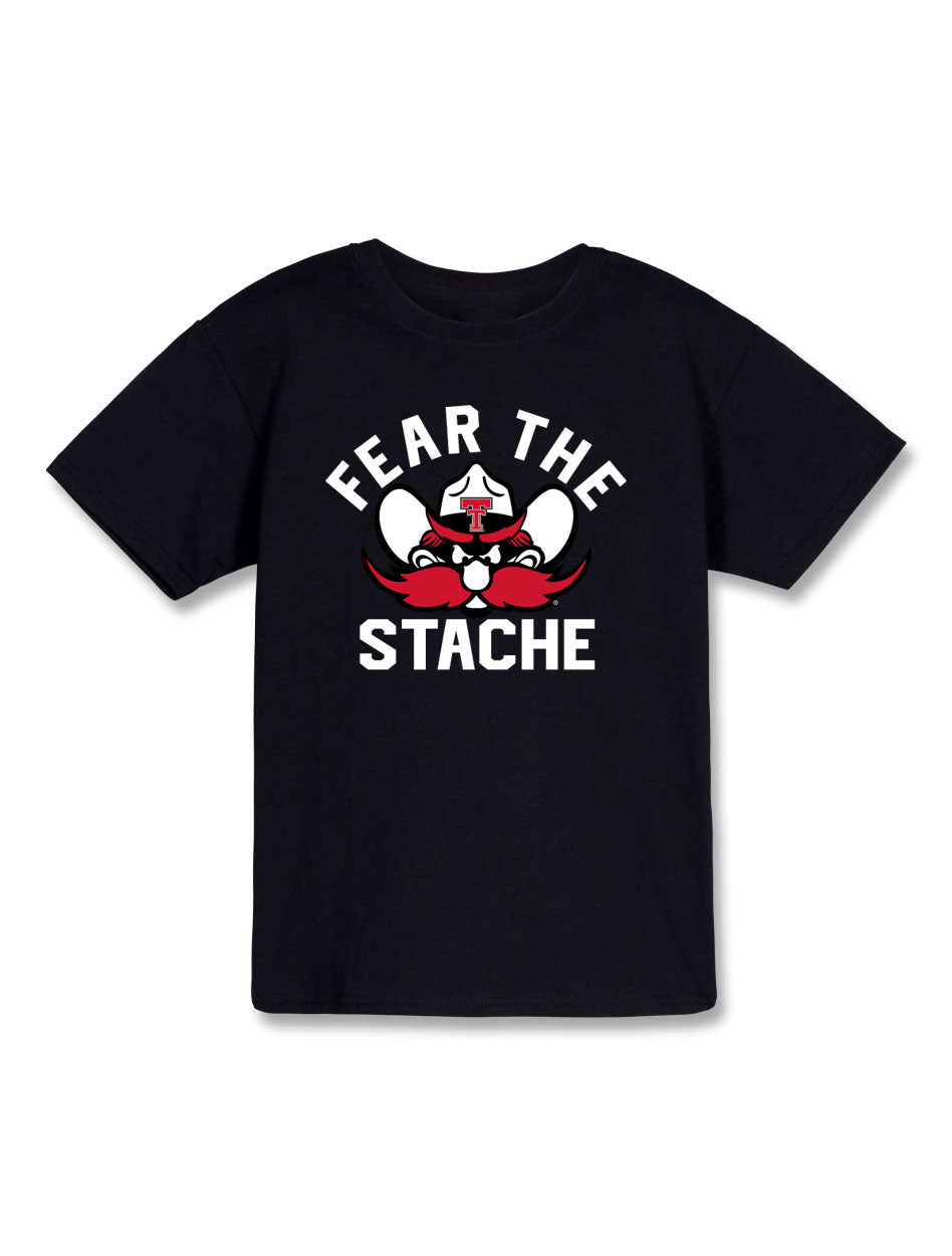 Texas Tech "Fear the Stache" YOUTH Short Sleeve T-Shirt