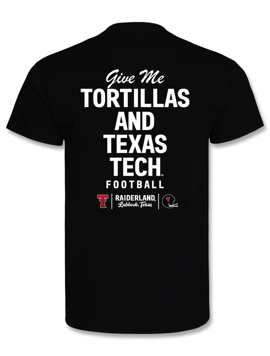 Texas Tech "Give Me Tortillas" Black Short Sleeve T-Shirt