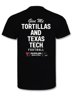 Texas Tech "Give Me Tortillas" Black Short Sleeve T-Shirt