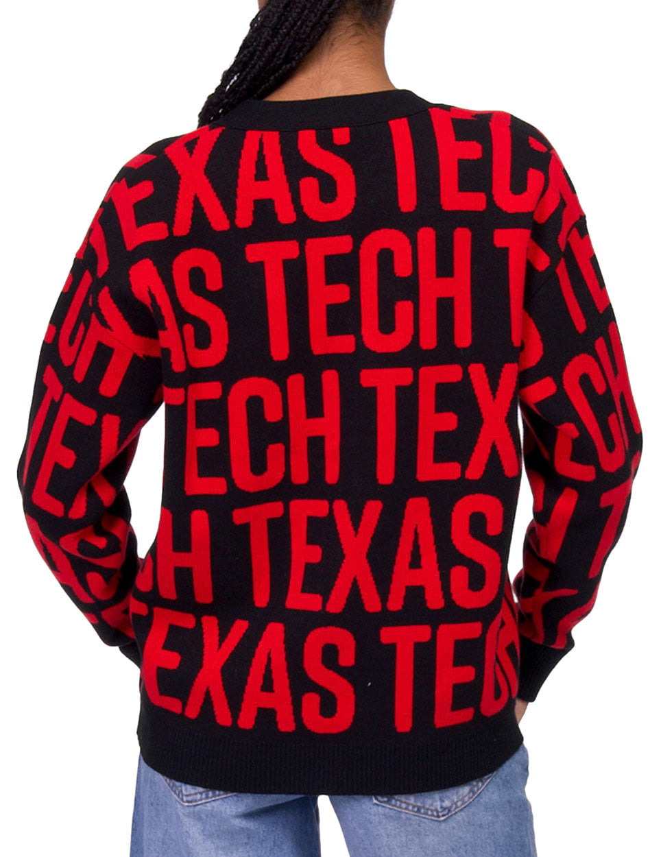 Lusso Texas Tech "Shea" Letter Sweater