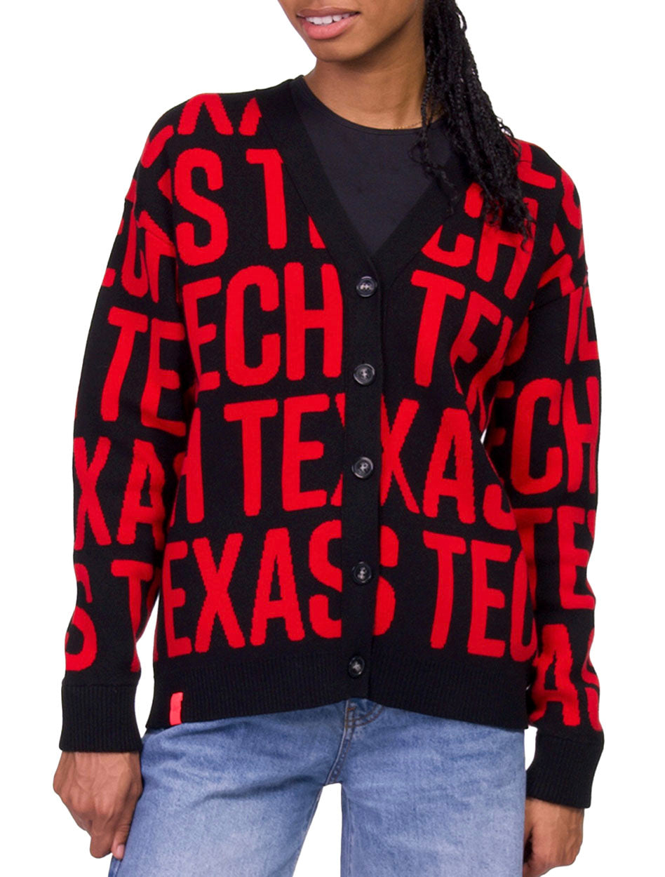 Lusso Texas Tech "Shea" Letter Sweater