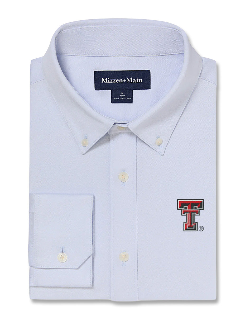 Mizzen +Main Texas Tech Double T "Ellis" Solid Oxford  LS Dress Shirt
