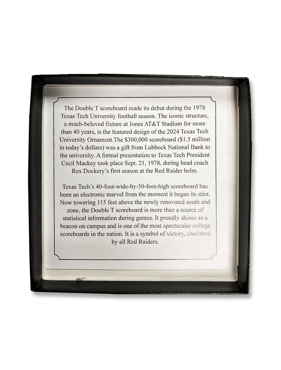 Texas Tech 2024 "Double T Scoreboard" Official Presidential Ornament
