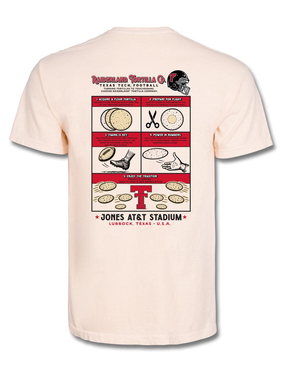 Texas Tech "Raiderland Tortilla Co." Ivory Short Sleeve T-Shirt