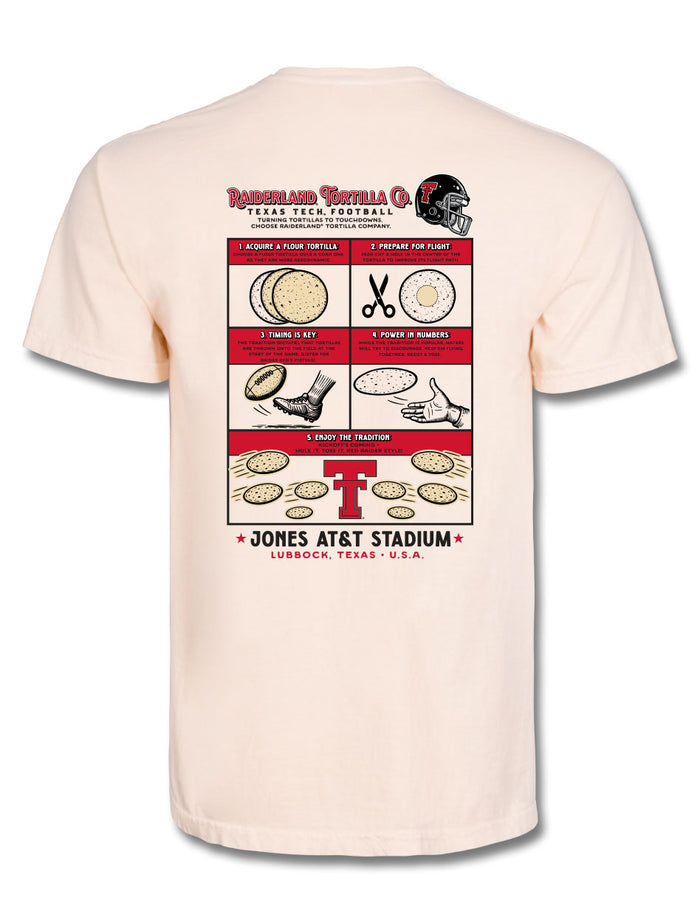 Texas Tech "Raiderland Tortilla Co." Ivory Short Sleeve T-Shirt