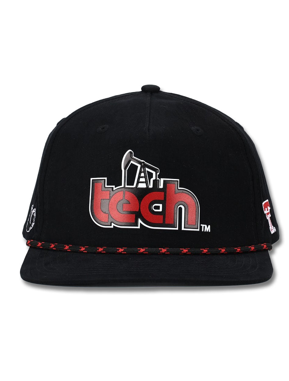 Texas Tech Dark Horse "Struck Oil" Black Vintage Snapback Cap