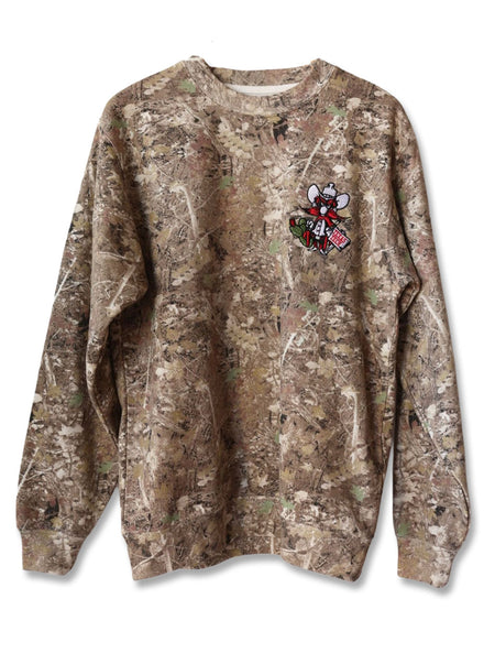 Texas Tech Dark Horse "Cactus Raider Red" Washed Camo Sweatshirt