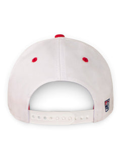 The Game Tech Bar on White Snapback Cap – Image 4 view