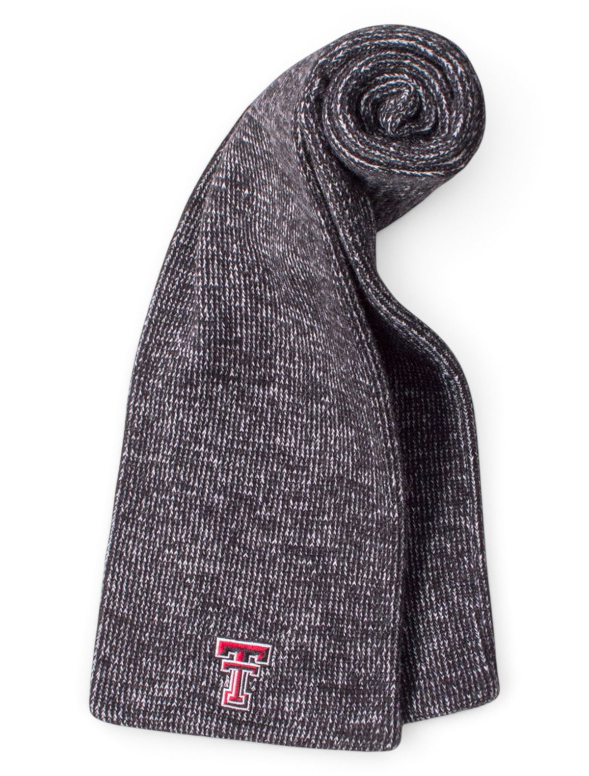 The Game Texas Tech Double T on Black & White Woven Scarf – Front view