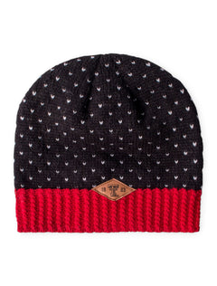 The Game Texas Tech Establish Patch on Black and Red Beanie – Front view
