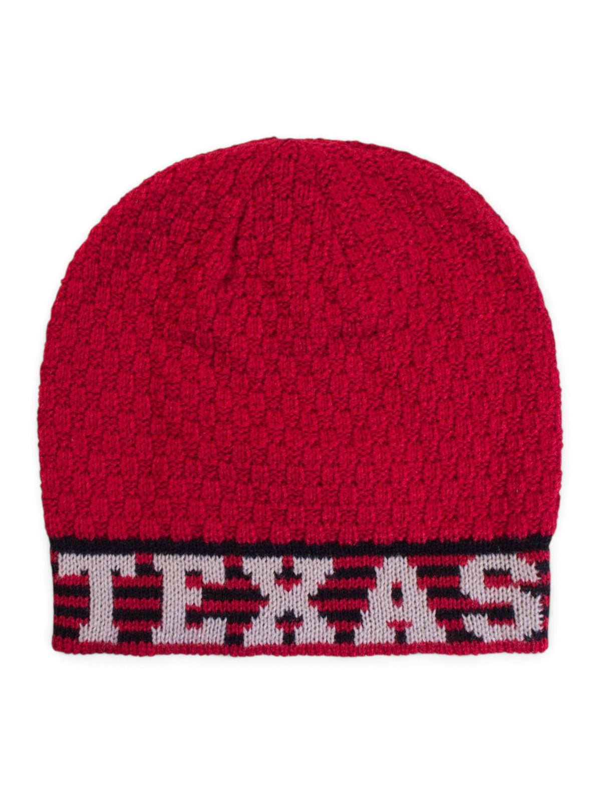 The Game Texas Tech Red Checkerboard Knit Beanie – Front view