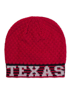 The Game Texas Tech Red Checkerboard Knit Beanie – Front view