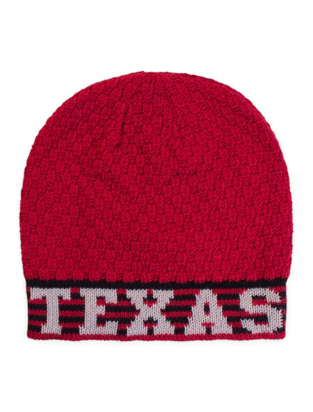 The Game Texas Tech Red Checkerboard Knit Beanie – Front view