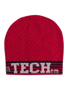 The Game Texas Tech Red Checkerboard Knit Beanie – Side view