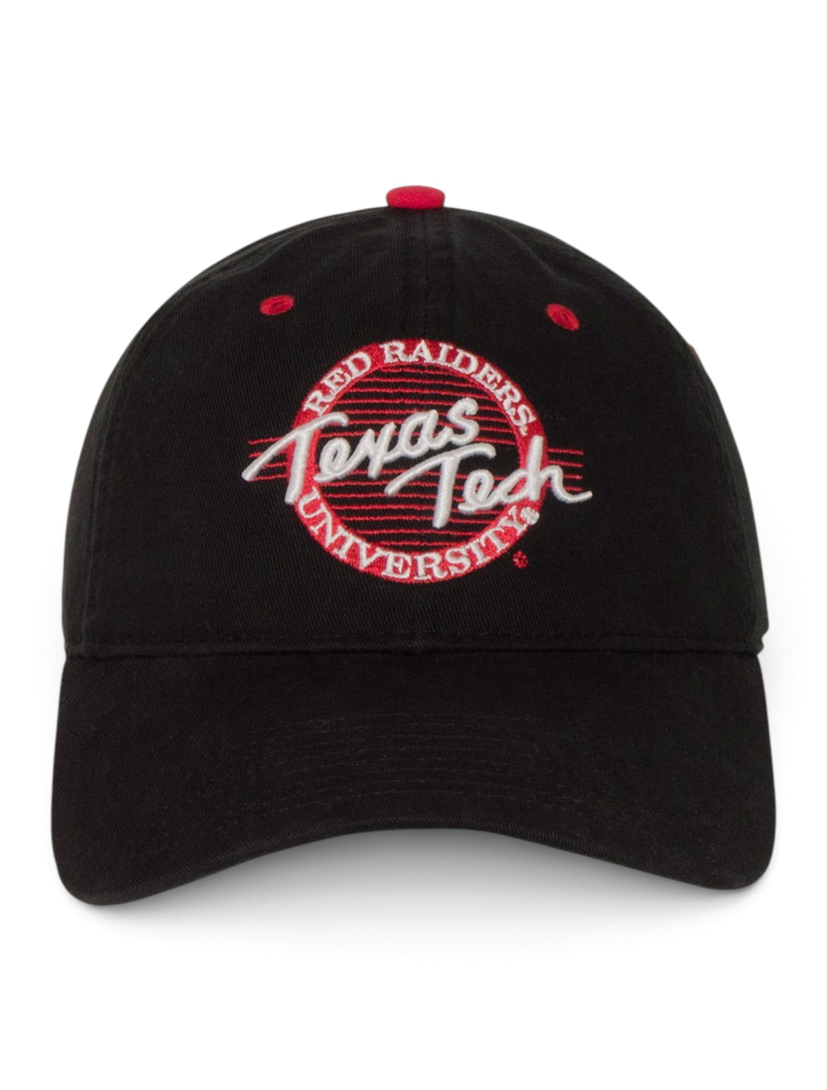 The Game Texas Tech Scripted Circle Adjustable Cap – Black back view