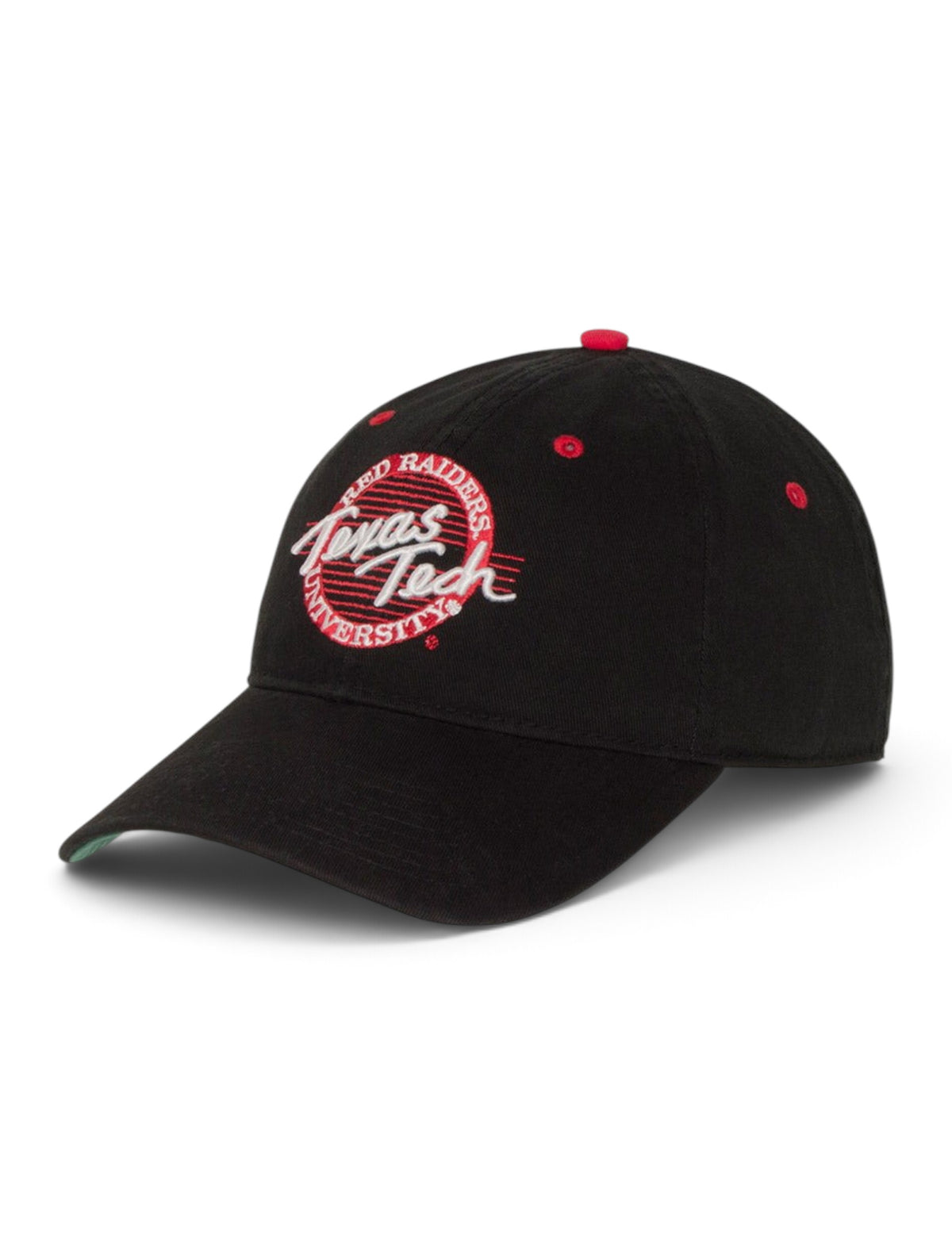 The Game Texas Tech Scripted Circle Adjustable Cap – Black front view
