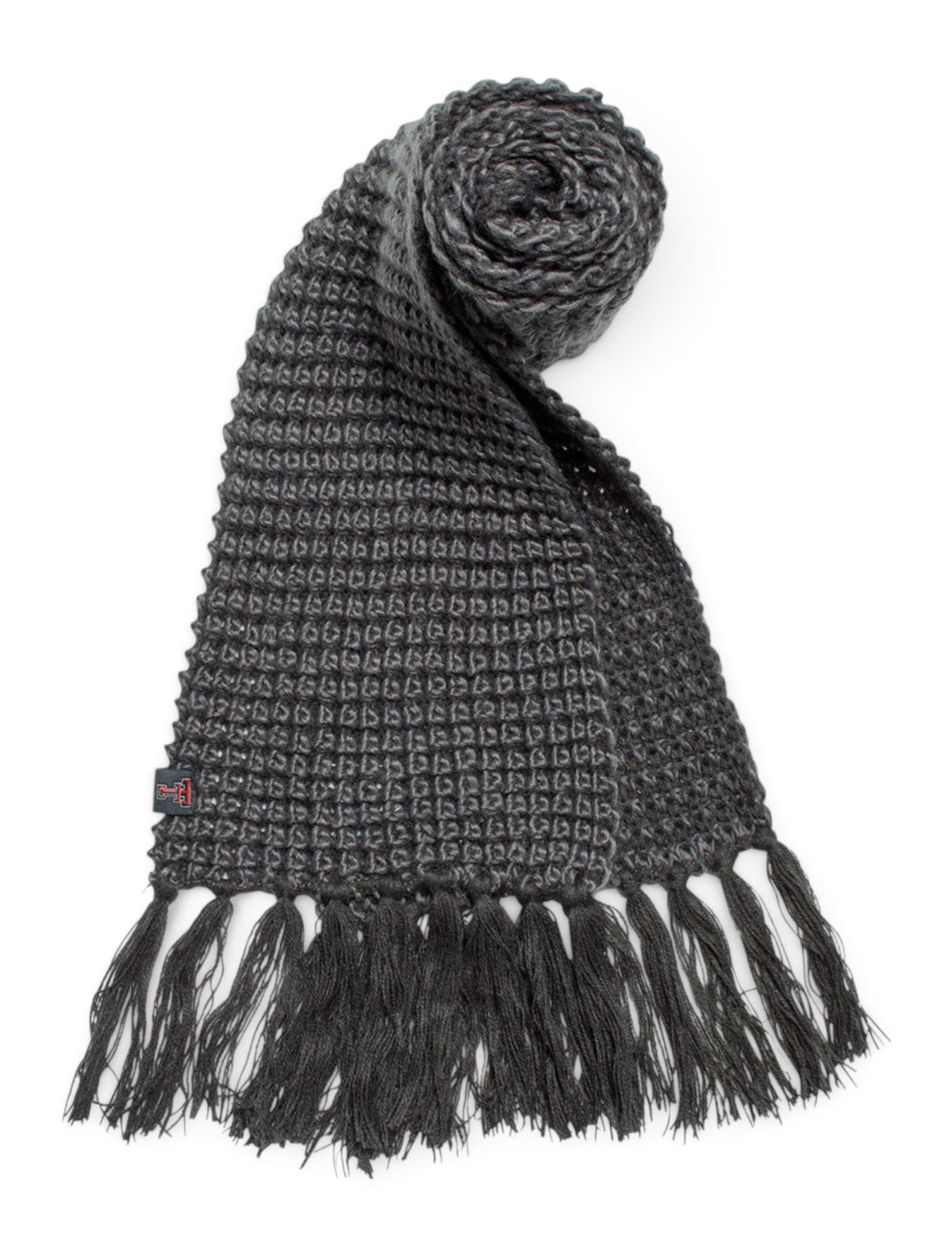 The Game Texas Tech Small Double T Charcoal Scarf – Front view