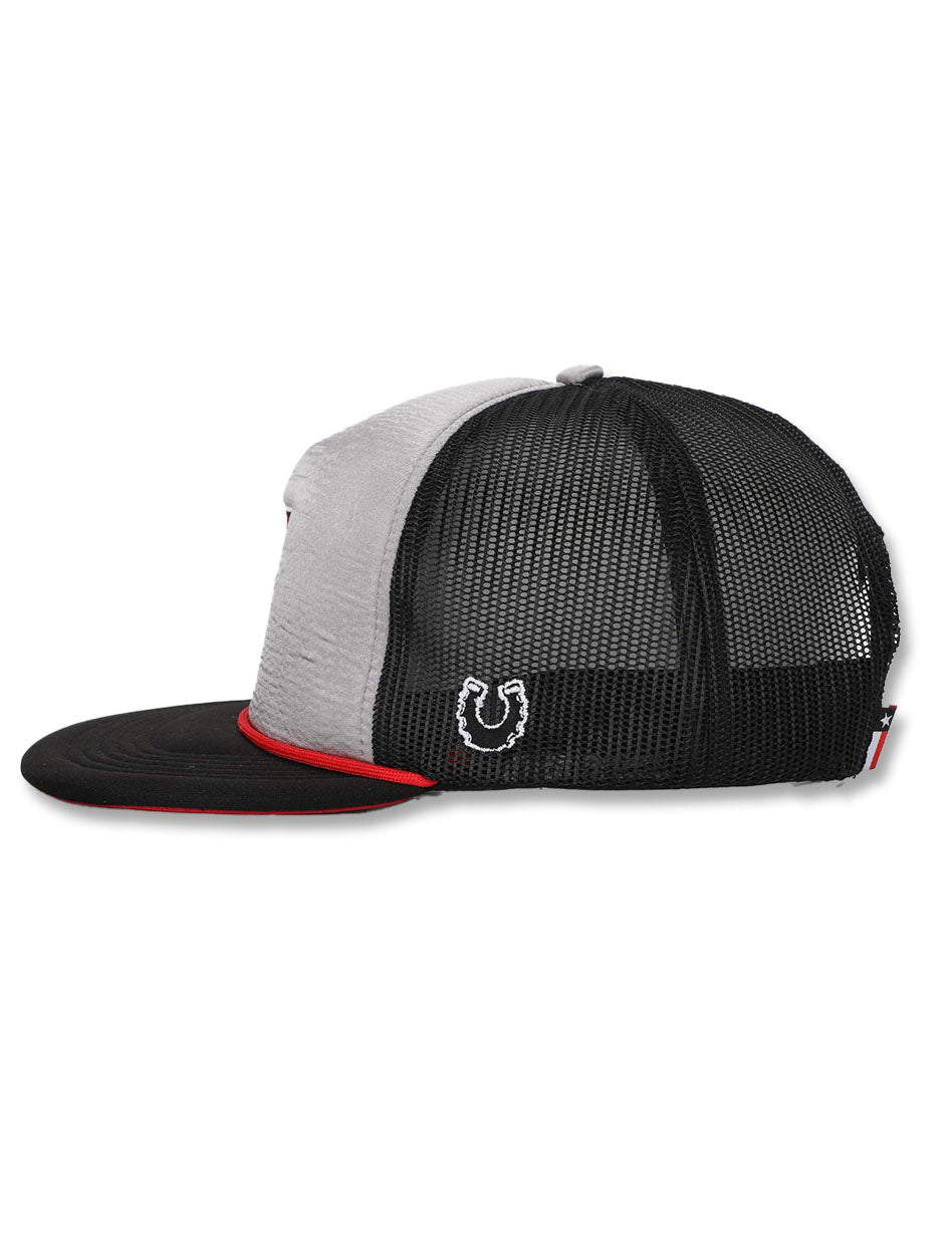 Texas Tech Dark Horse "Throwback RR" Silver Trucker Snapback Cap