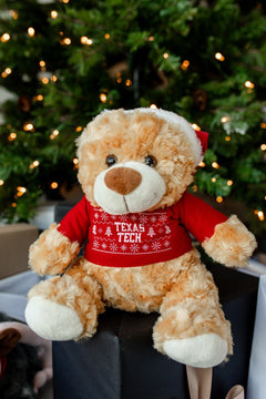 Texas Tech "Fred Bear" Christmas T-Shirt Stuffed Animal