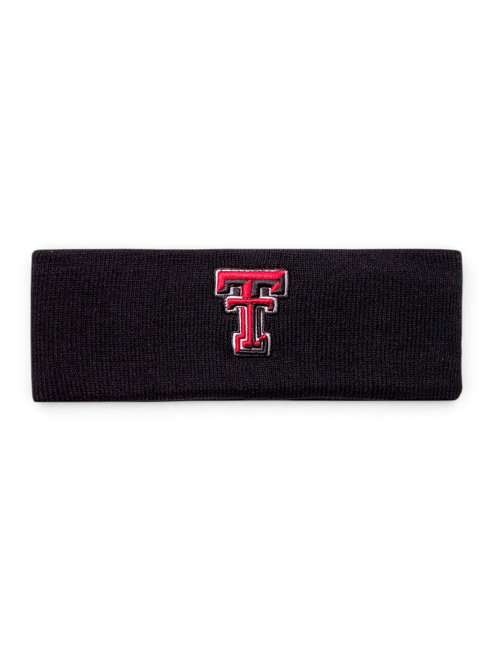 Top of the World Texas Tech Double T and Masked Rider Ear Warmer – Black front view