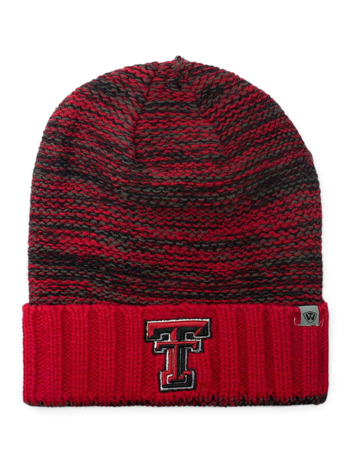 Top of the World Texas Tech Double T "Oblique" YOUTH Knit Beanie – Front view