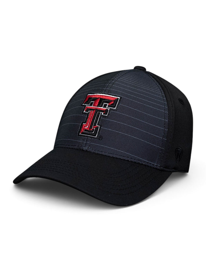Top of the World Texas Tech Red Raiders Double T "McGavin" Black Stretch Fit Cap – Front view