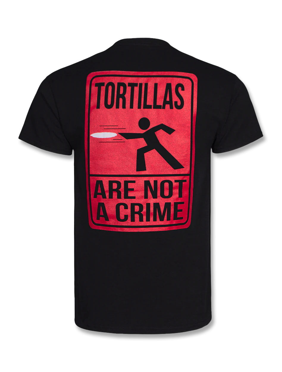 Texas Tech Tortillas Not A Crime on Black T-Shirt