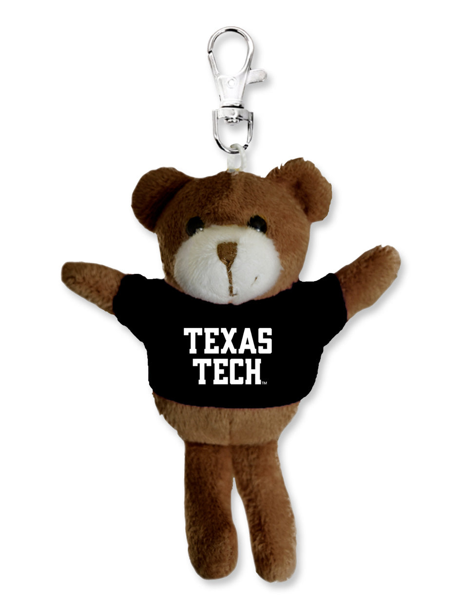 Texas Tech Red Raiders Plush Bear in Texas Tech T-Shirt Keychain