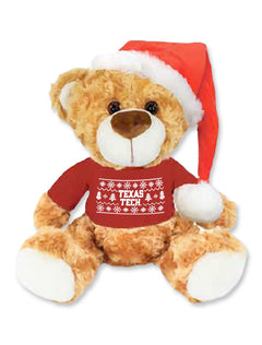 Texas Tech "Fred Bear" Christmas T-Shirt Stuffed Animal