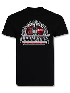 Texas Tech Big 12 CHAMPS - T-Shirt - Trophy Full Circle - BLACK