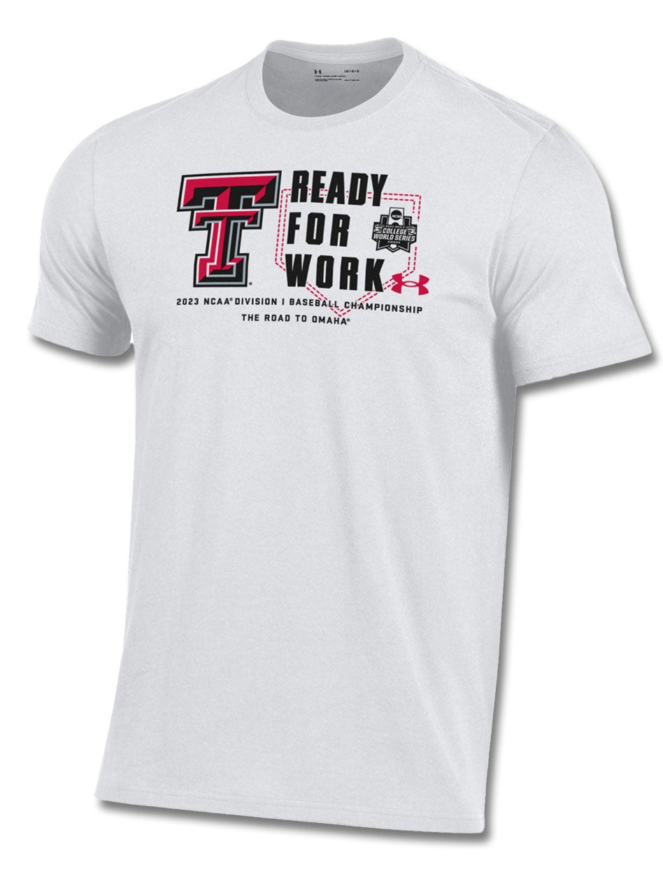 *Under Armour Texas Tech 2023 "Road To Omaha" White T-Shirt