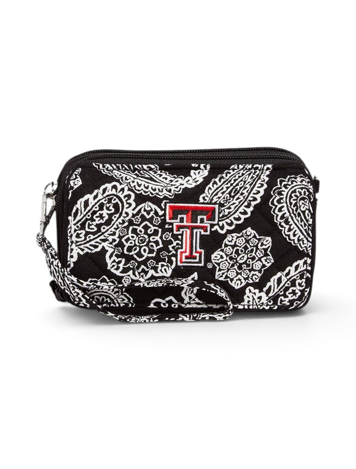 Vera Bradley Texas Tech Red Raiders All-In-One Paisley Crossbody Wallet – Front view