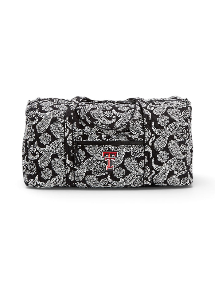Vera Bradley Texas Tech Red Raiders Large Paisley Duffle Bag – Front view