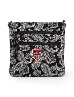 Vera Bradley Texas Tech Red Raiders Paisley Triple Zip Hipster Bag – Front view