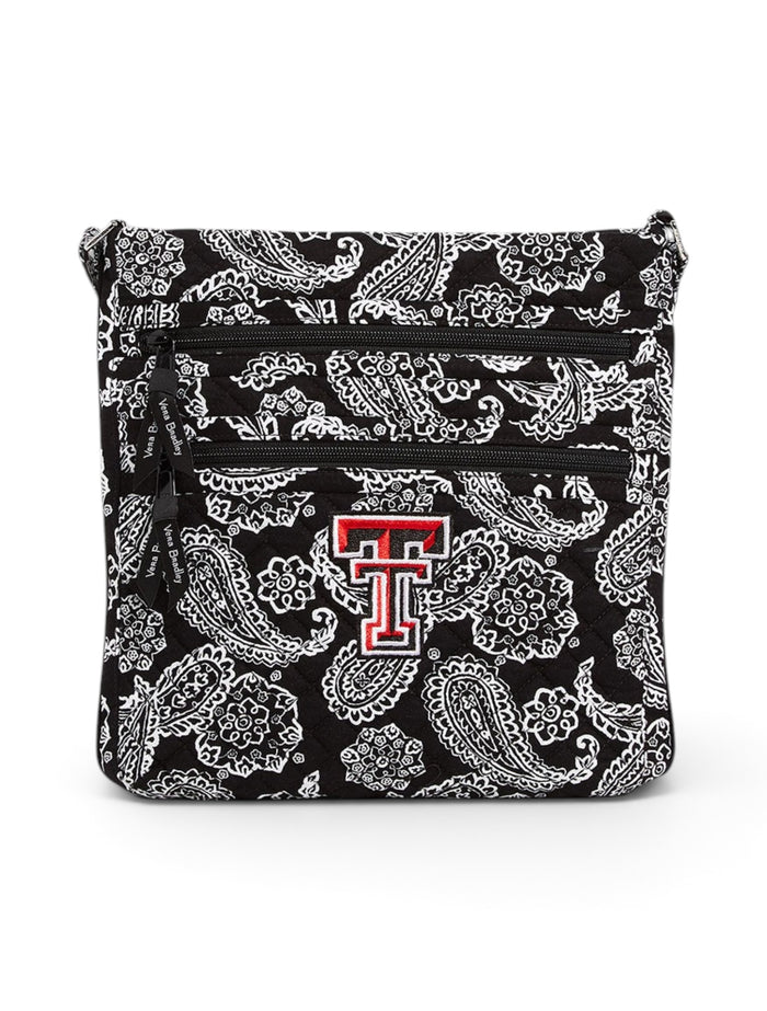 Vera Bradley Texas Tech Red Raiders Paisley Triple Zip Hipster Bag – Front view