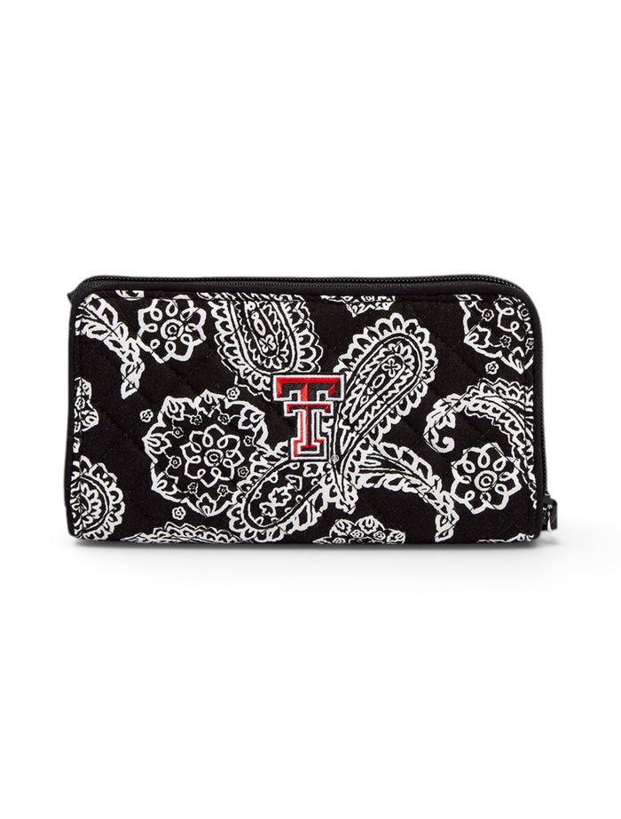 Vera Bradley Texas Tech Red Raiders Paisley Wristlet – Front view