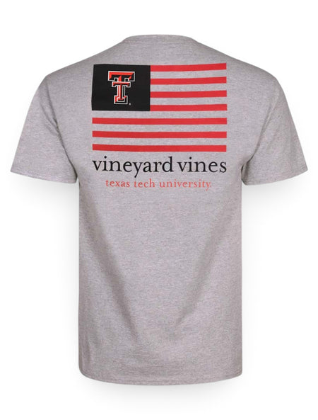 Vineyard Vines Texas Tech Red Raiders Double T "American Flag" with Tech Colors T-Shirt – Front view