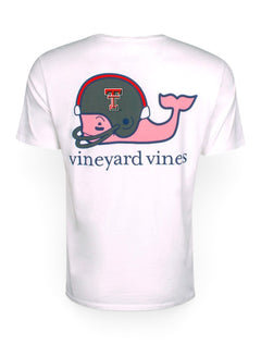 Vineyard Vines Texas Tech Red Raiders Football Whale with Helmet T-Shirt – Front view