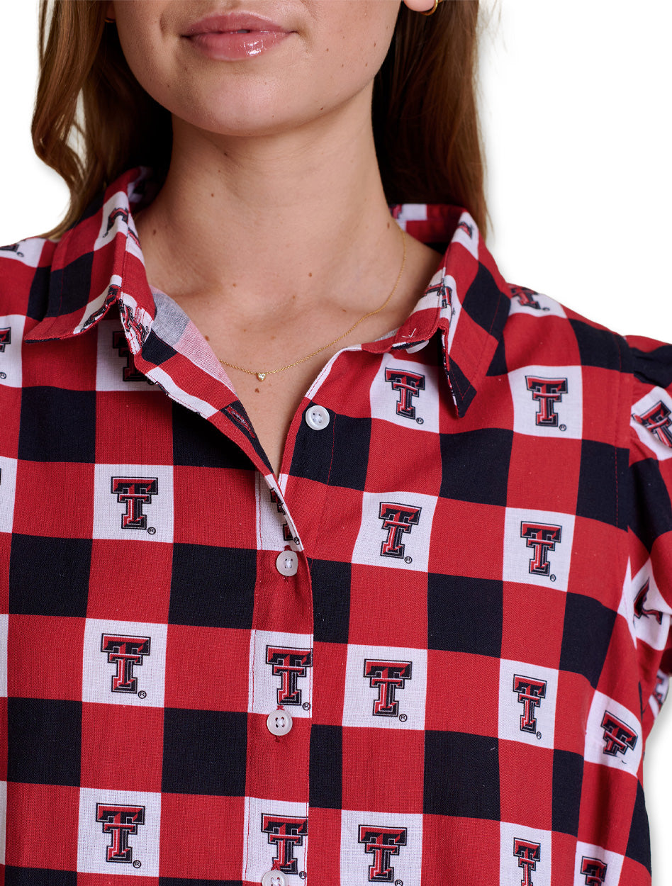 Texas Tech Stewart Simmons "The Go Gingham" Ruffle Dress