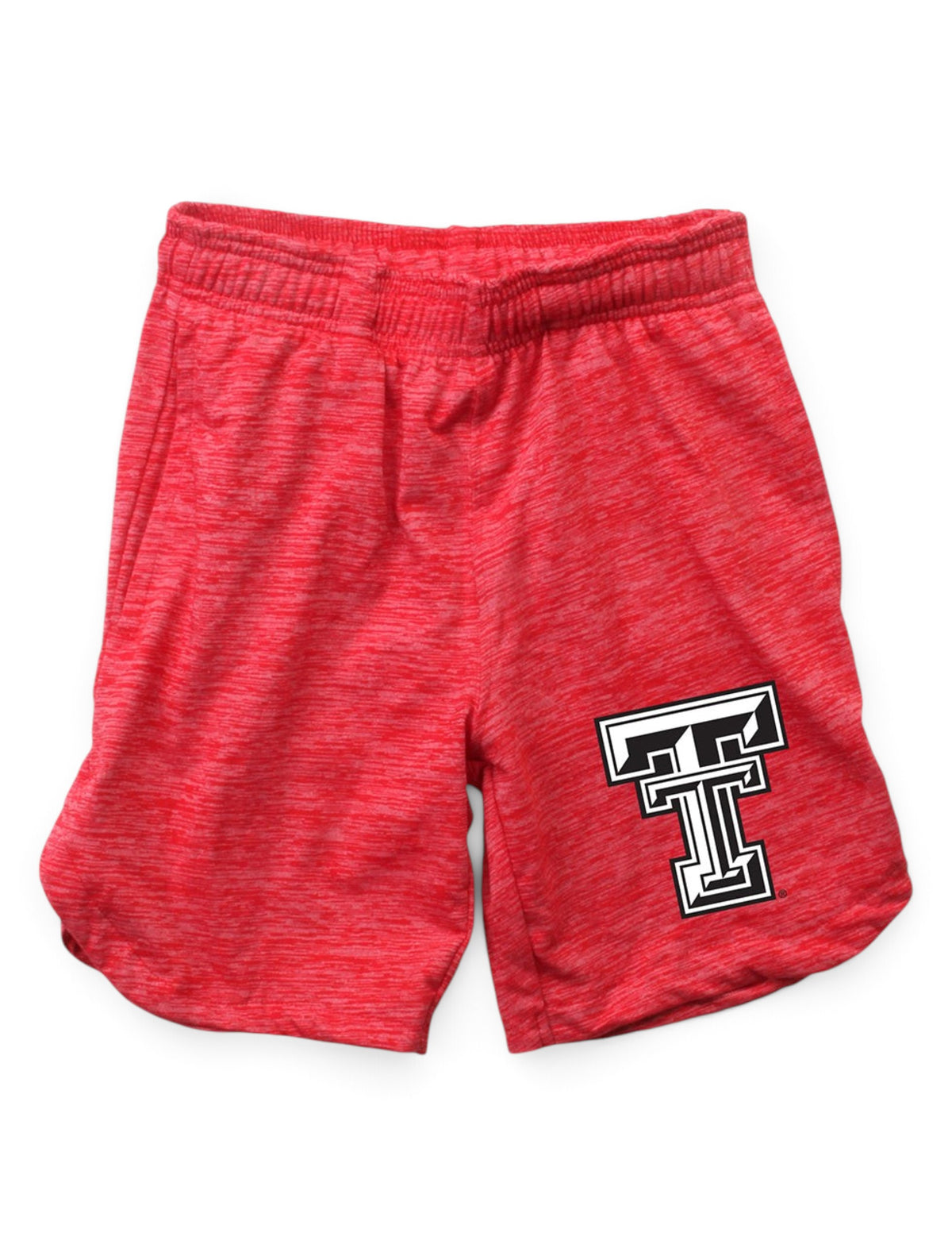 Wes & Willy Texas Tech Red Raiders Double T TODDLER Heathered Basketball Shorts – Front view