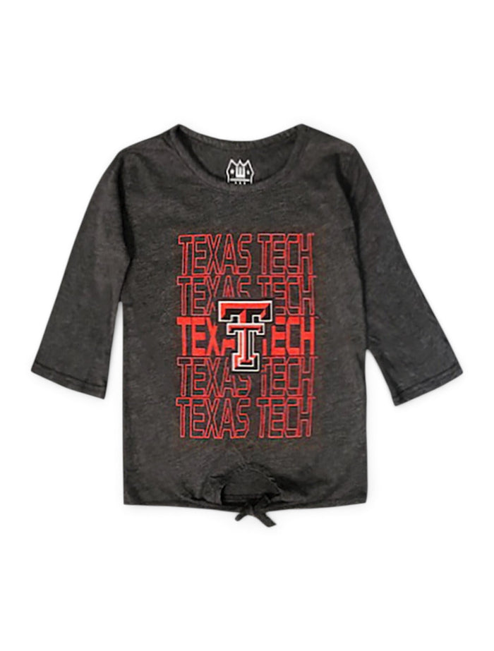Wes & Willy Texas Tech Red Raiders TODDLER Tie Front Tunic – Front view