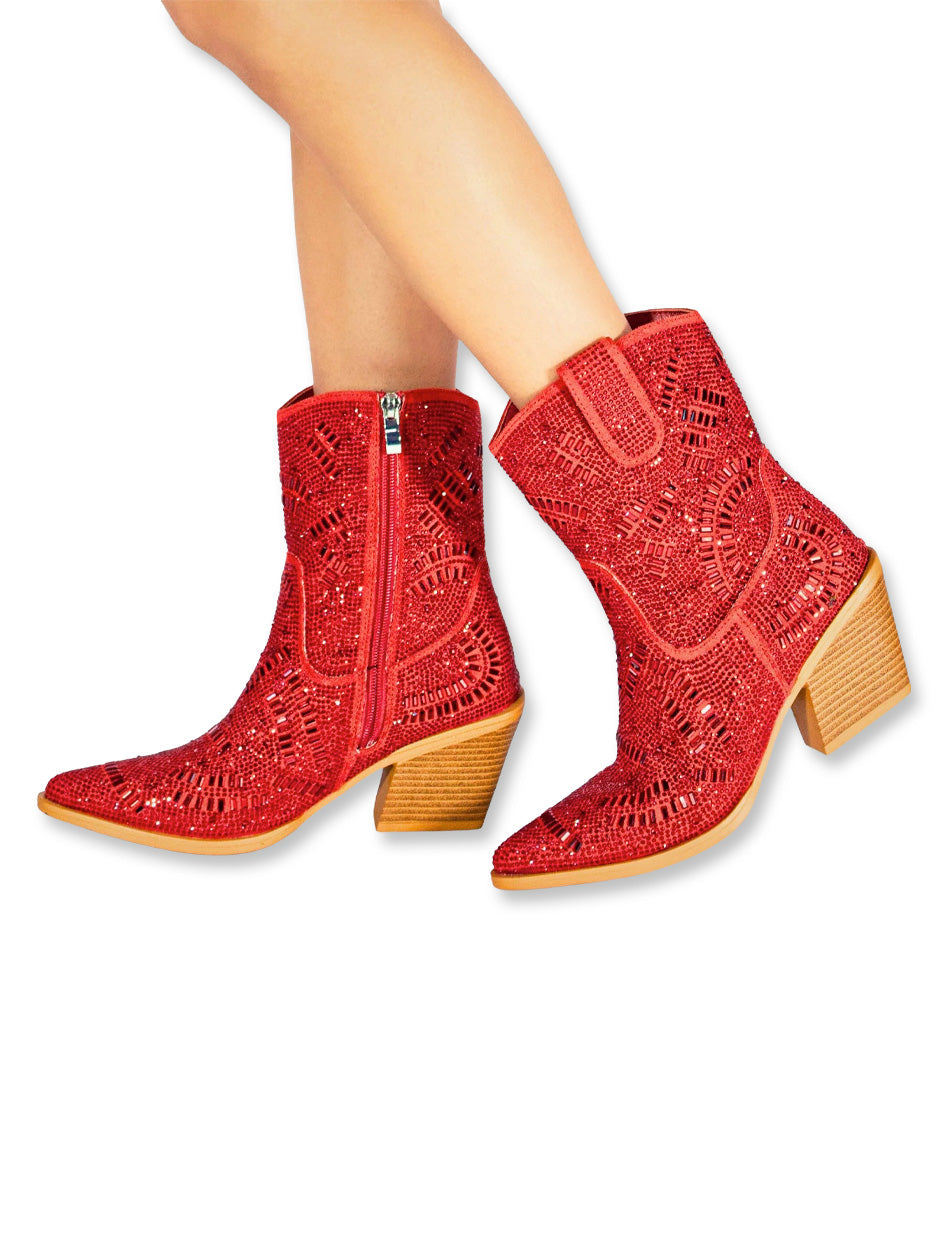 Vaccari "Sadie" Rhinestone Bootie